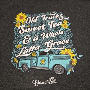Blessed Girl Charcoal Short Sleeve Tee